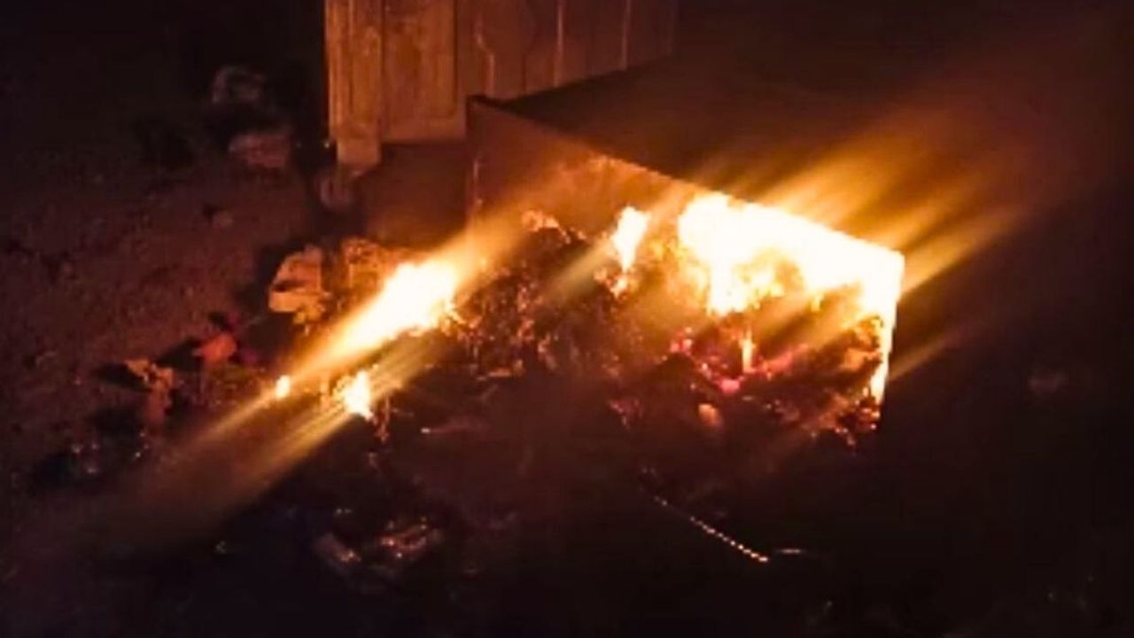 Kayseri'de parkı yakarken suçüstü yakalandı
