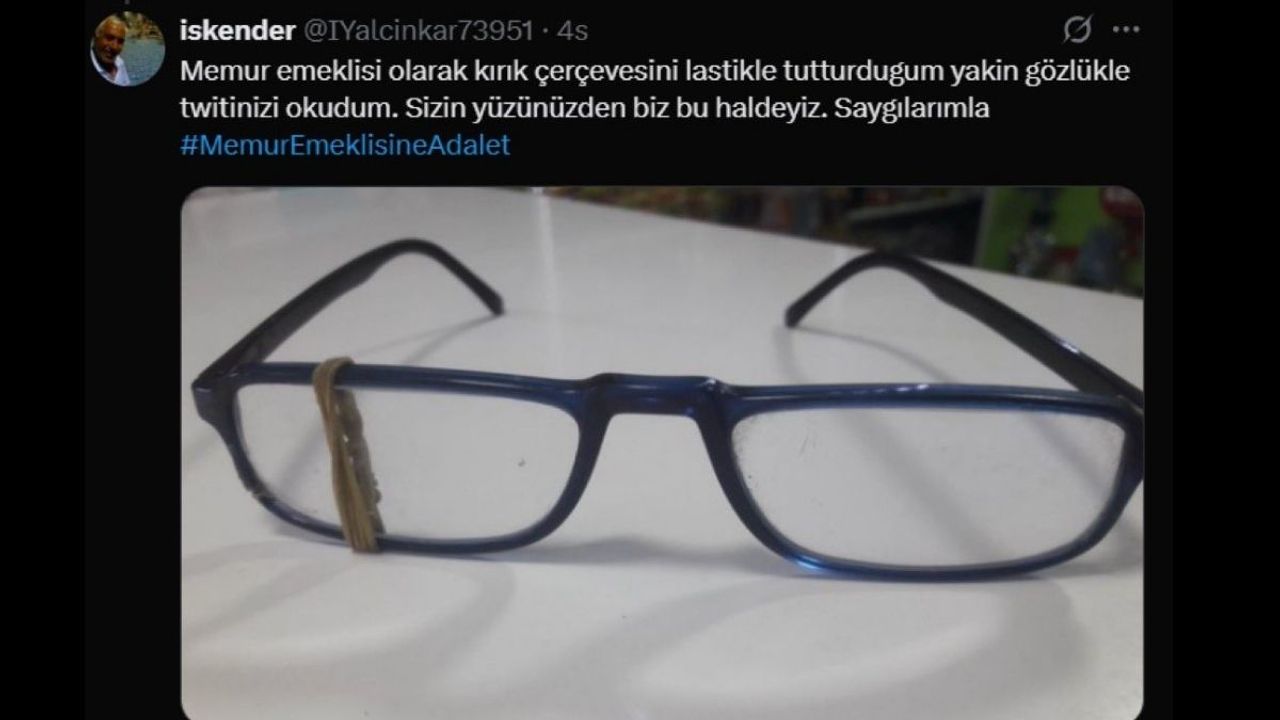 Kırık gözlük paylaşımı yürek burktu: Zam ne zaman açıklanacak?