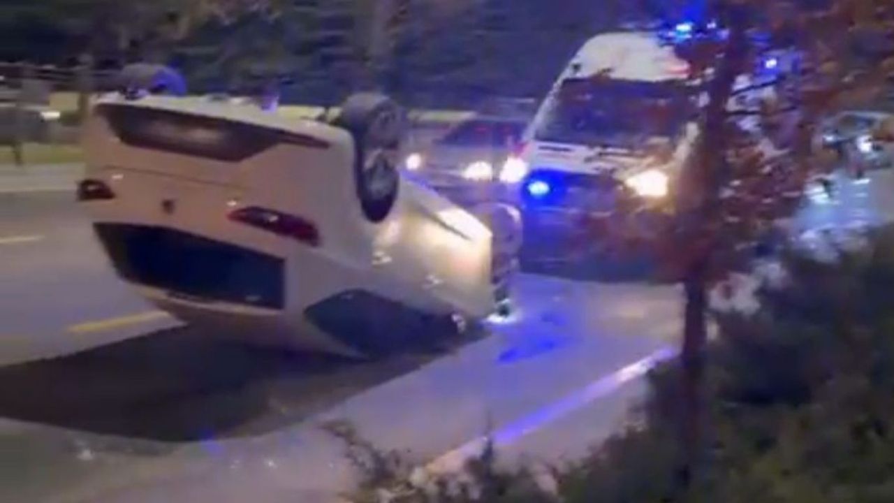 Bor Yolu’nda feci kaza: Üniversite bölgesinde araç devrildi