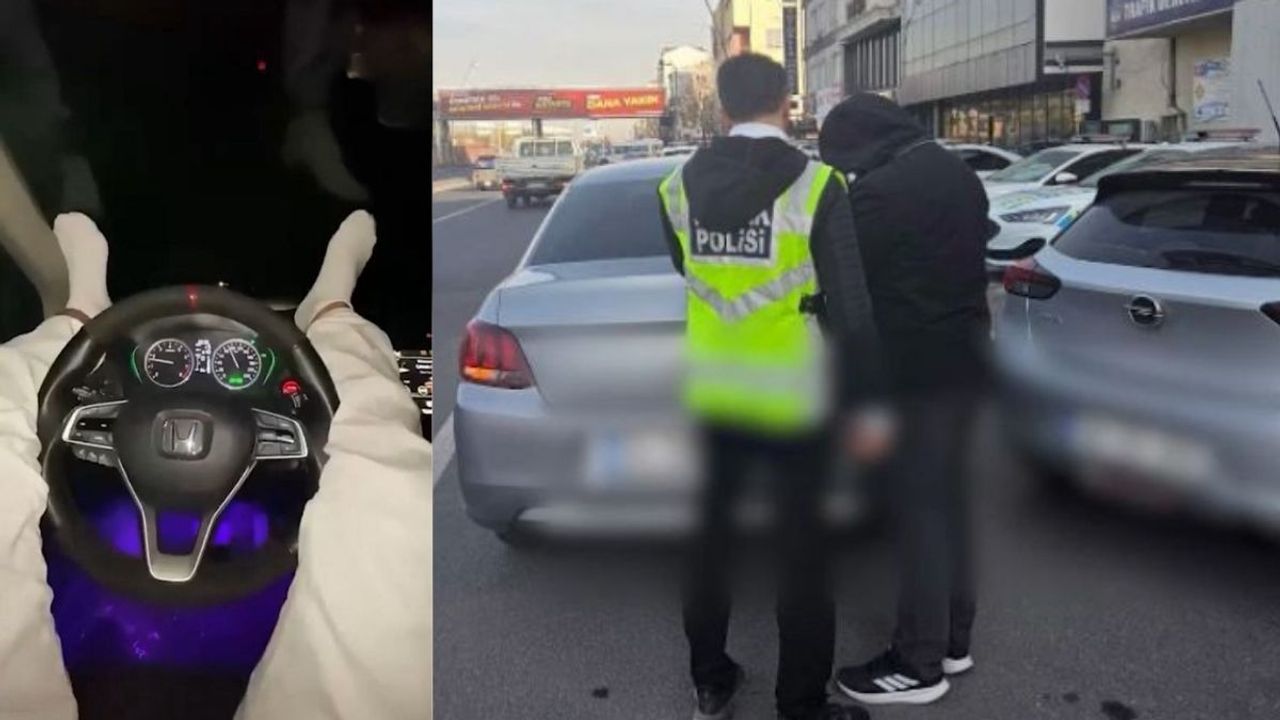 Kayseri'de ayaklarıyla araç kullanan sürücü tespit edildi!