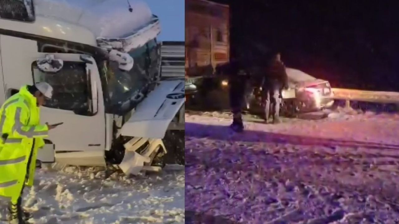 Sivas’ta kar kabus oldu: Zincirleme kaza! 1 ölü, 5 yaralı