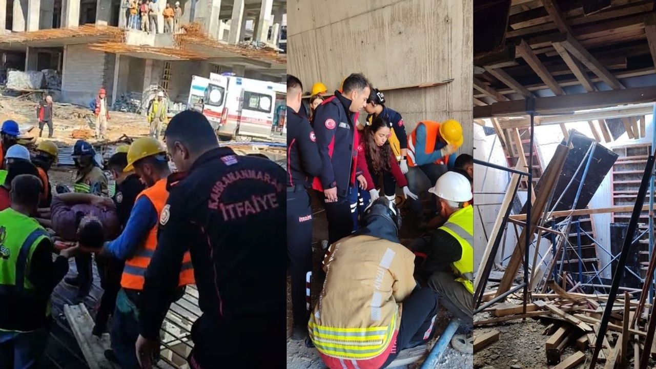 İnşaatta iskele çöktü: 1 yaralı!