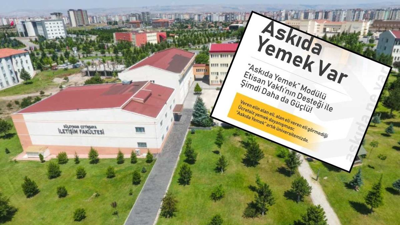 Kayseri Erciyes Üniversitesi'nde 'Askıda Yemek' uygulaması başladı!