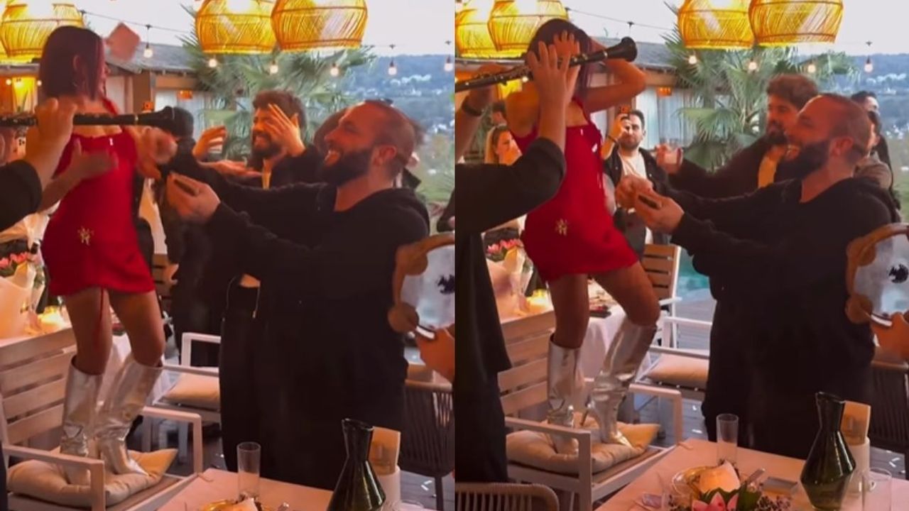 Kayserili ünlü şarkıcı görkemli partide para yağmuruna tutuldu!