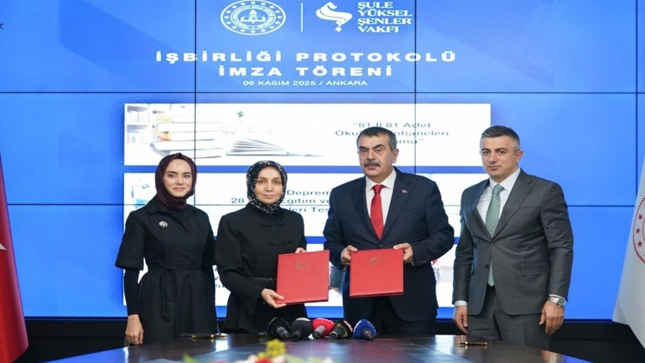 MEB ile Şule Yüksel Şenler Vakfı arasında kütüphane iş birliği protokolü