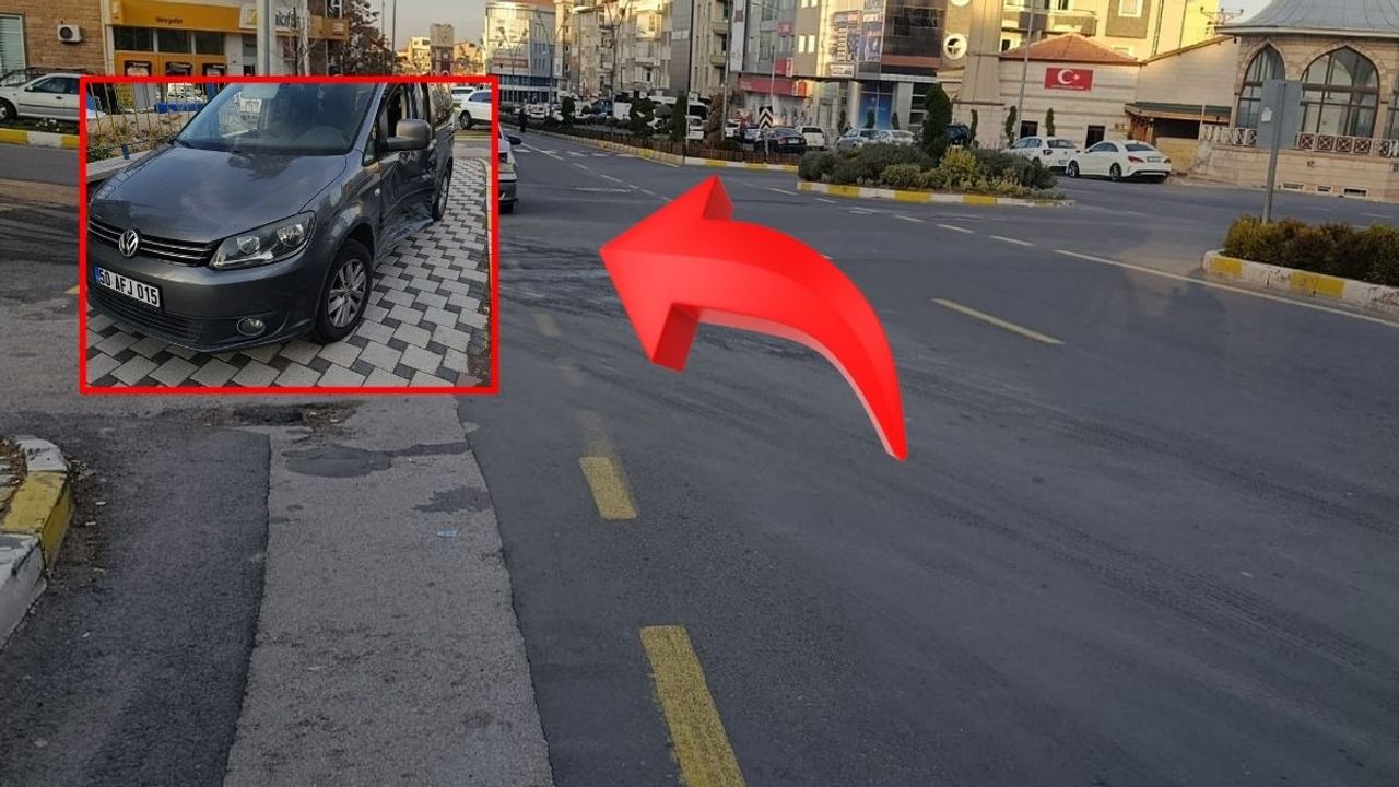 Nevşehir’de kazanın etkisiyle savurulan araç kaldırımdaki yayaya çarptı: 1 ağır yaralı