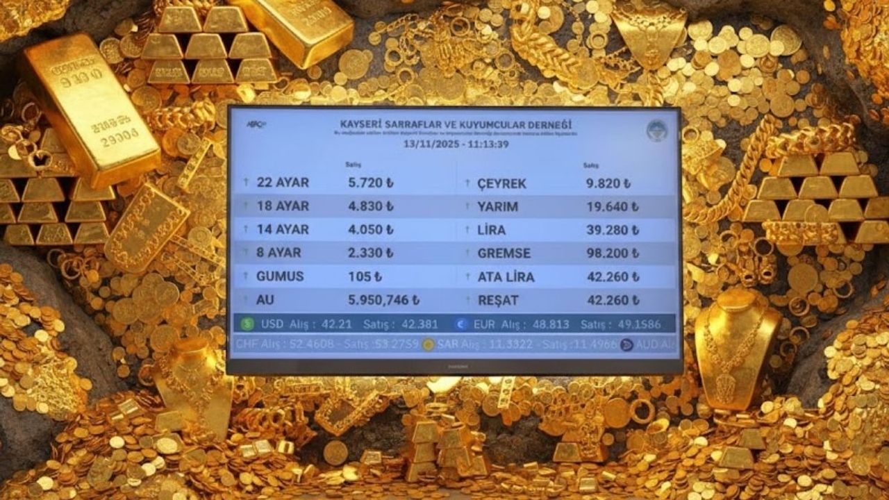 13 Kasım Kayseri’de altın fiyatları