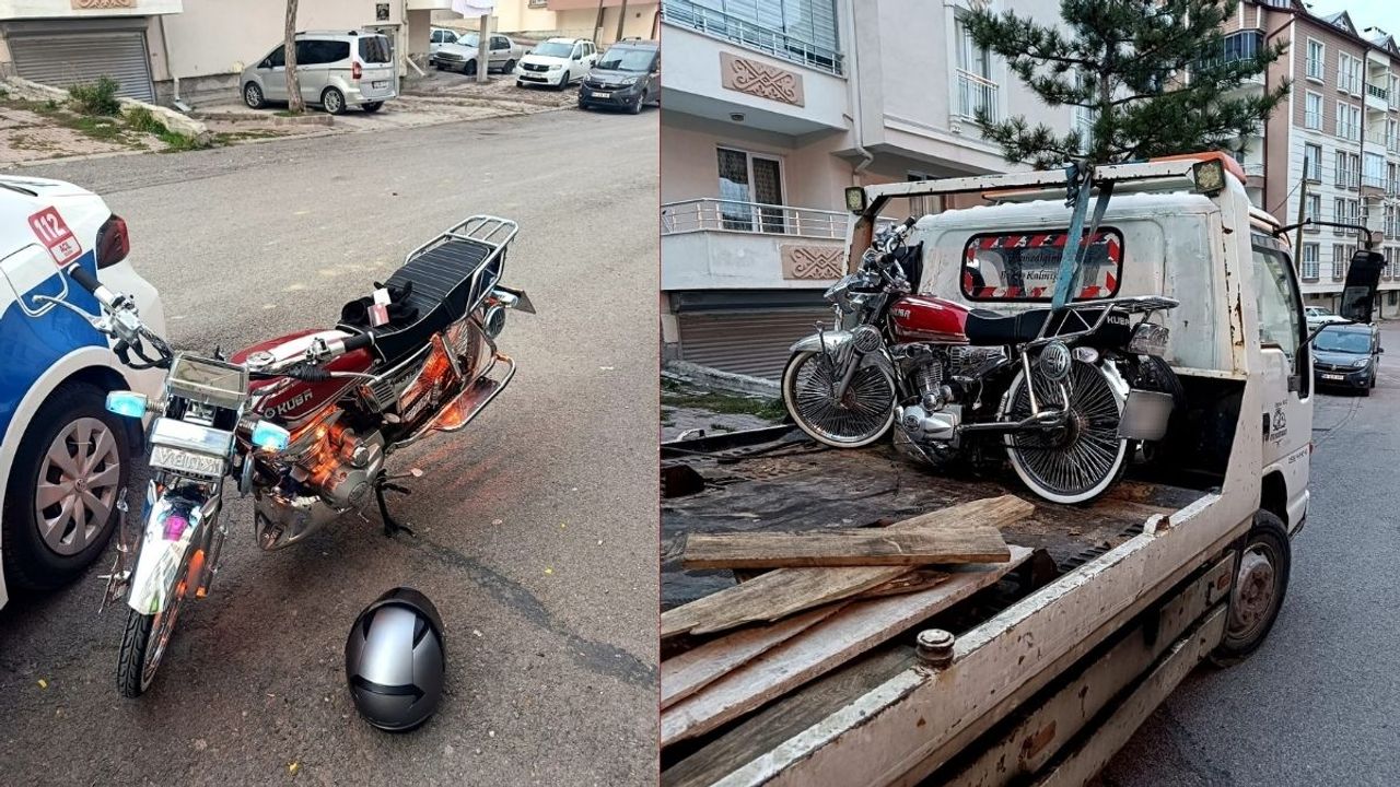 Motorcuya parkta drift pahalıya patladı!