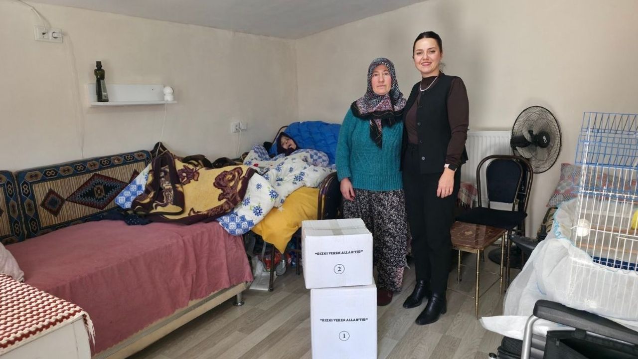 Bünyan Belediyesi’nden engelli kardeşlerine bakan Suna Yalçın’a anlamlı ziyaret