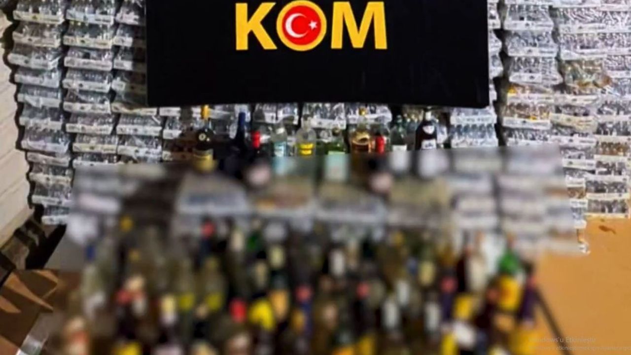 Kayseri’de kaçak alkol operasyonu: 119 Bin şişe kaçak alkol ele geçirildi