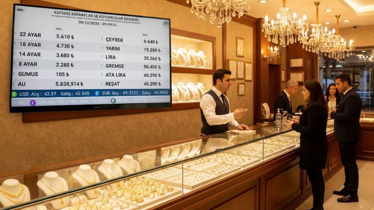 Kayseri'de 8 Aralık bugün altın fiyatları