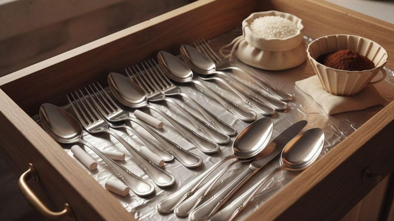 Kayserili hanımlar bu yöntemi sevdi: Kararan çatal kaşıklar ışıl ışıl oluyor