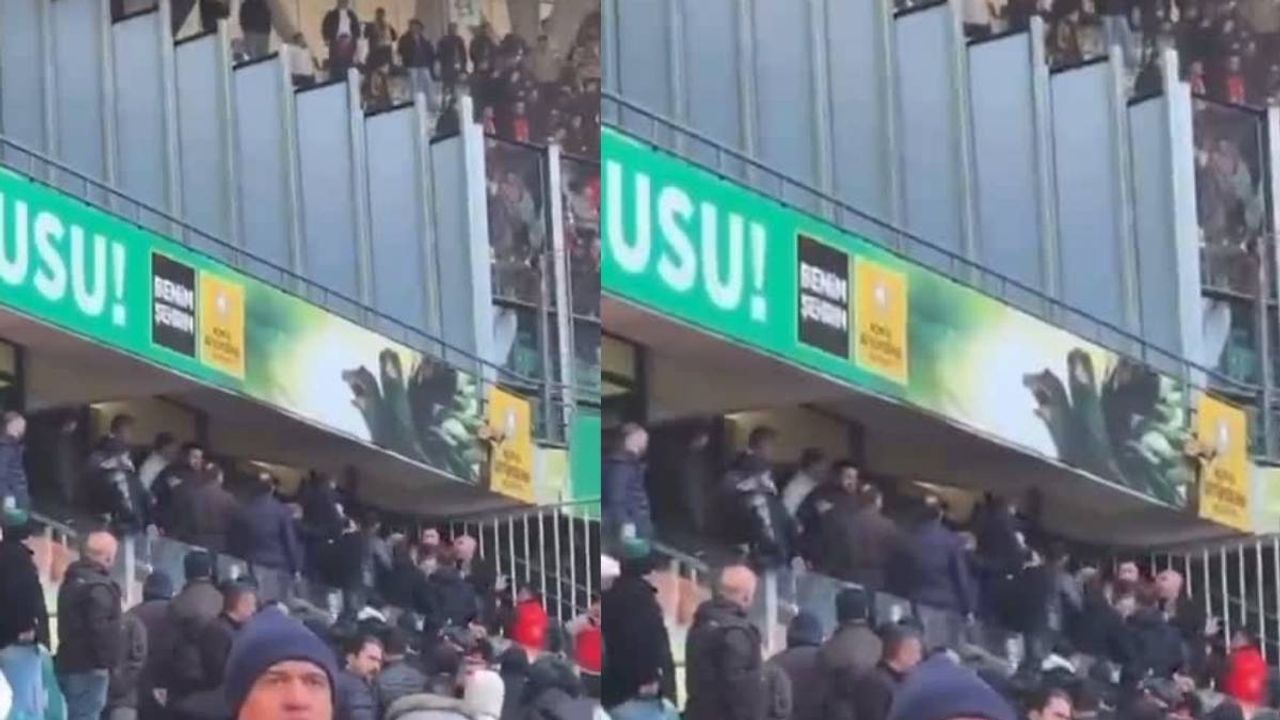 Kayserispor yöneticileri ile Konyaspor taraftarları kavga etti