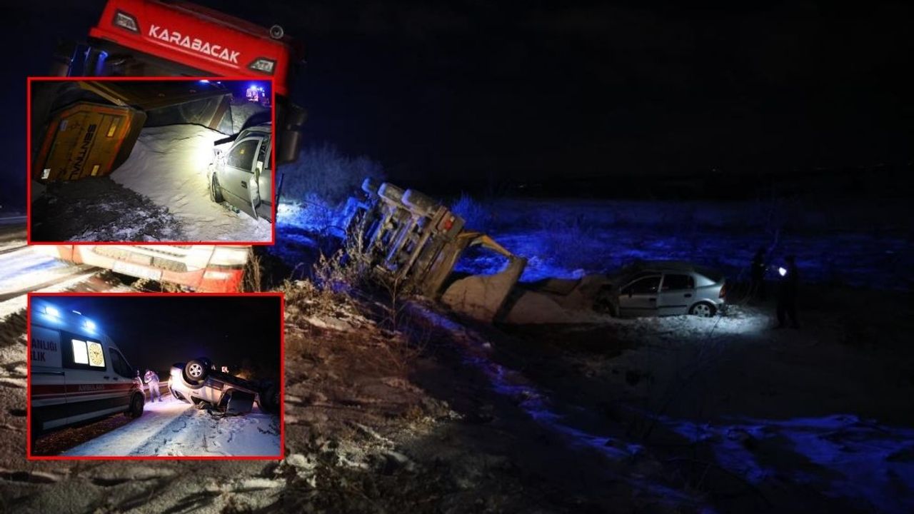 Nevşehir’de aşırı buzlanma kazalara yol açtı! 6 kazada 12 yaralı