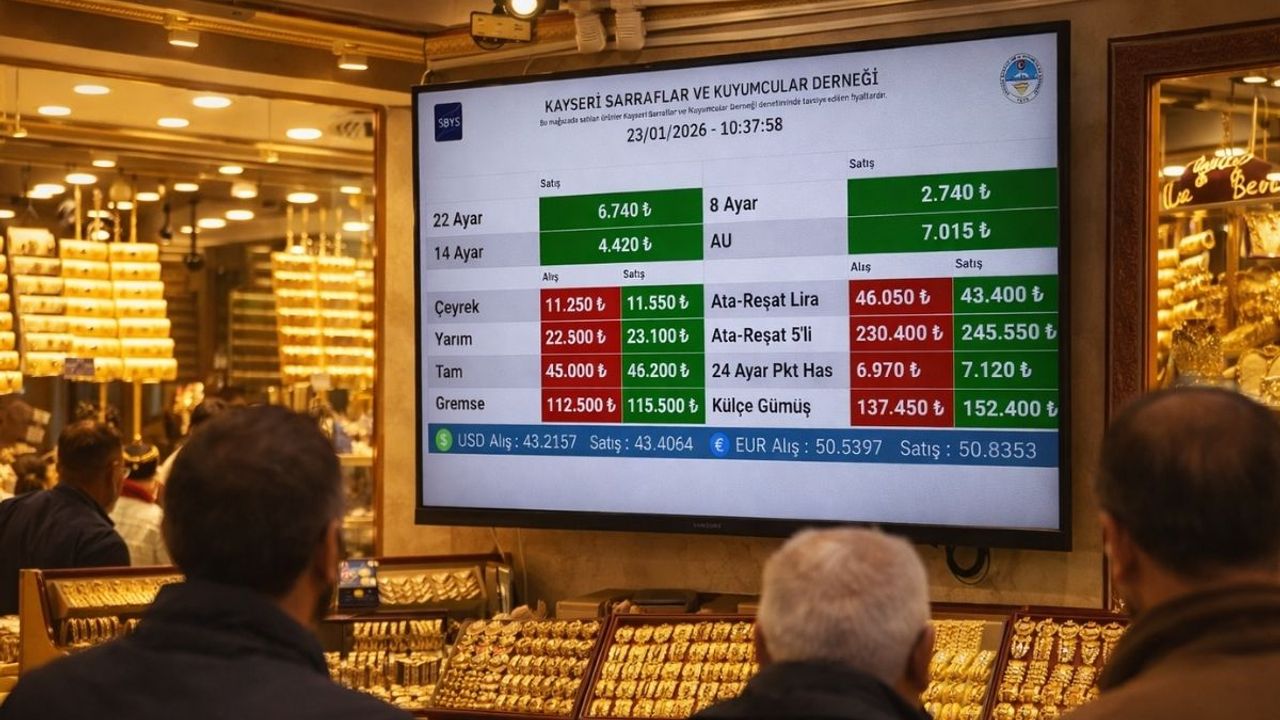 Kayseri'de bugün altın fiyatları: Çeyrek altın 11.550 TL oldu!