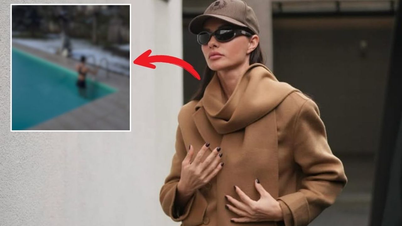 Kayserili iş insanından yeni boşanmıştı! Kışı dinlemedi, buz gibi havuza atladı!