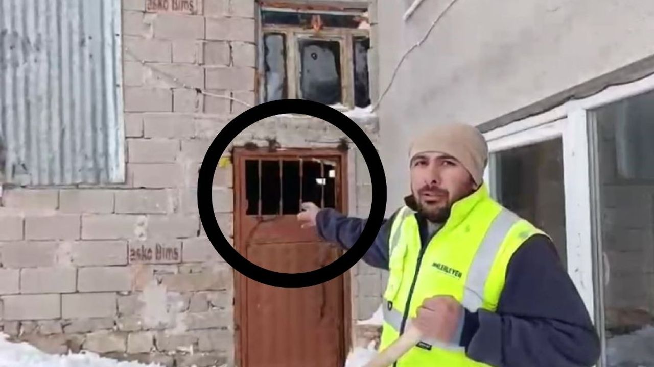 Kar ve tipiden kaçtı, ahırda parmaklıklara sıkışıp mahsur kaldı!