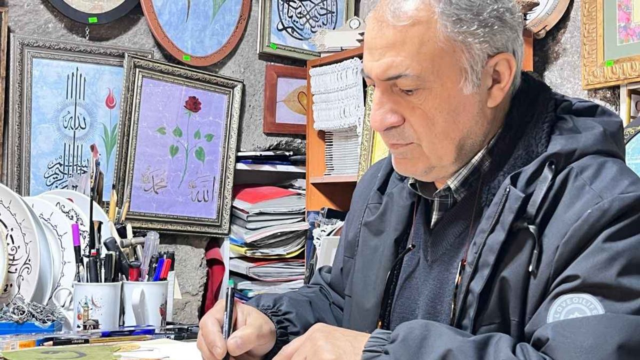 Kayserili sanatçı Osman Durmuş kaligrafide sınırları zorladı!