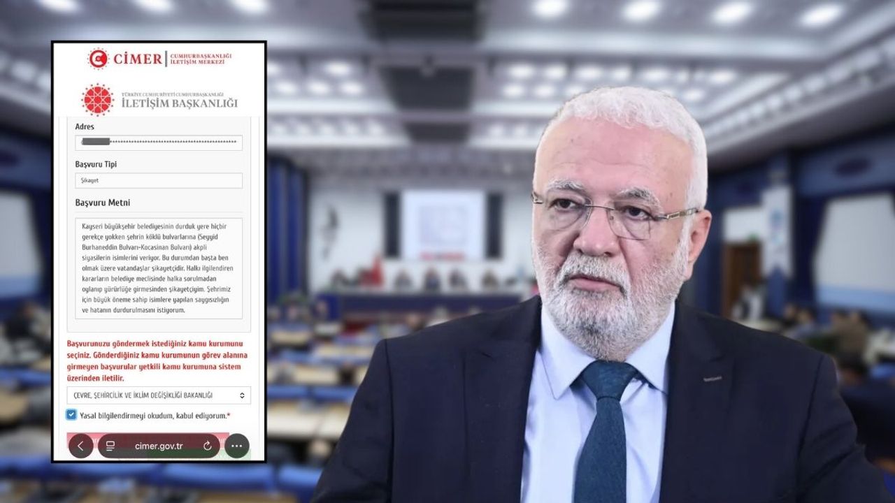 Kayserililer CİMER’e başvurdu ‘Mustafa Elitaş Bulvarı’ tepkileri büyüyor!