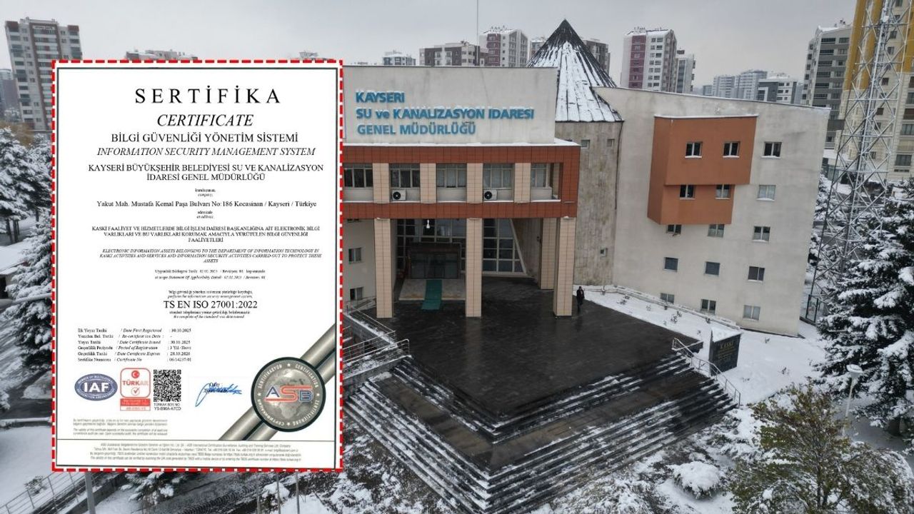 Kayseri’nin suyu bir sertifika daha aldı