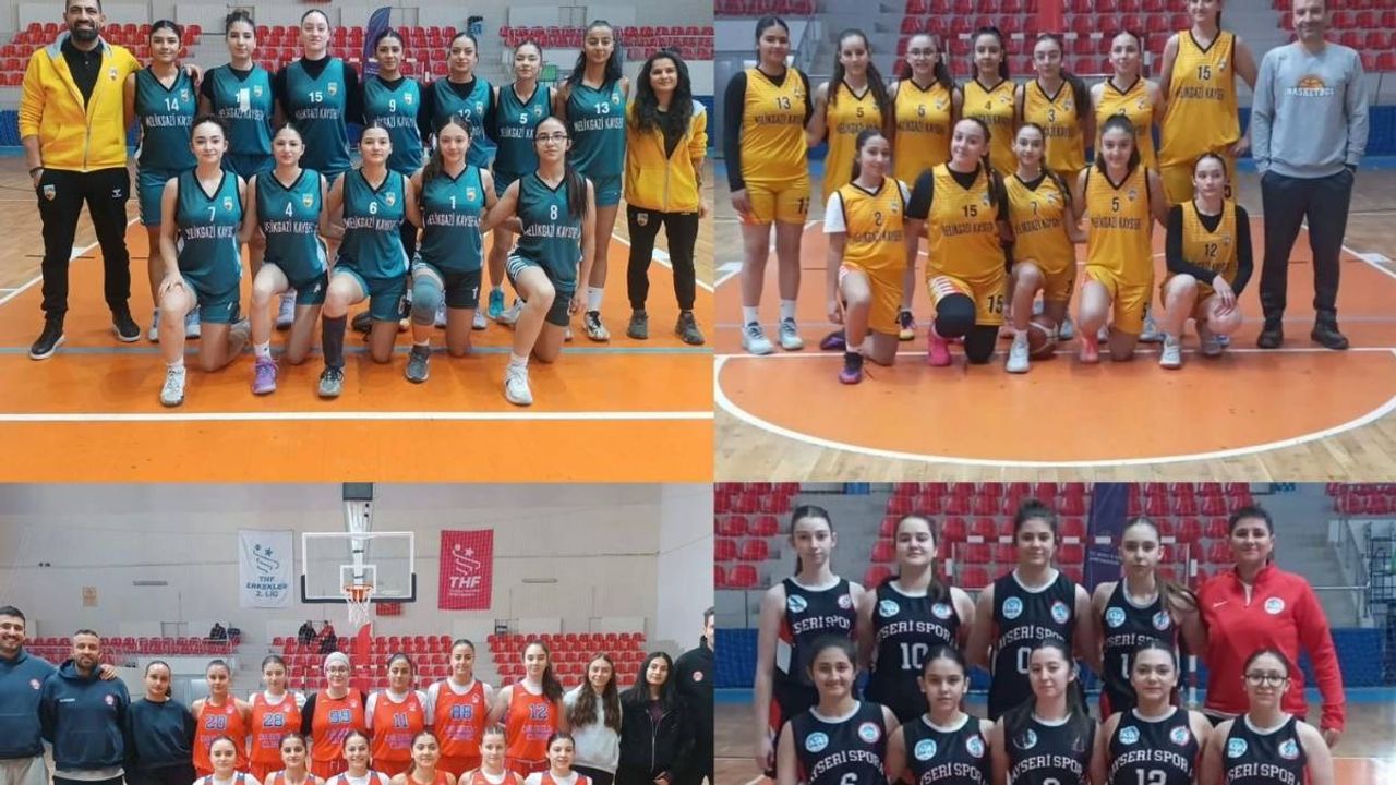 Basketbol U16 Kızlar İl Birinciliği müsabakalarına Melikgazi Kayseri Basketbol damgası