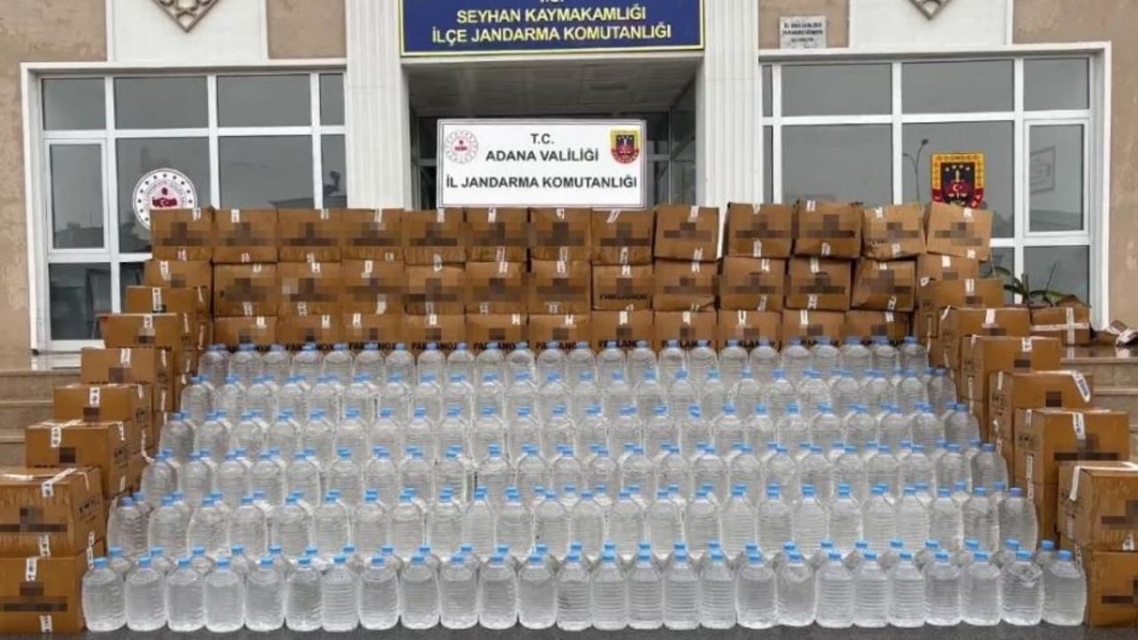 Adana’da sahte alkol operasyonu: 3 Bin litre kaçak ürün ele geçirildi