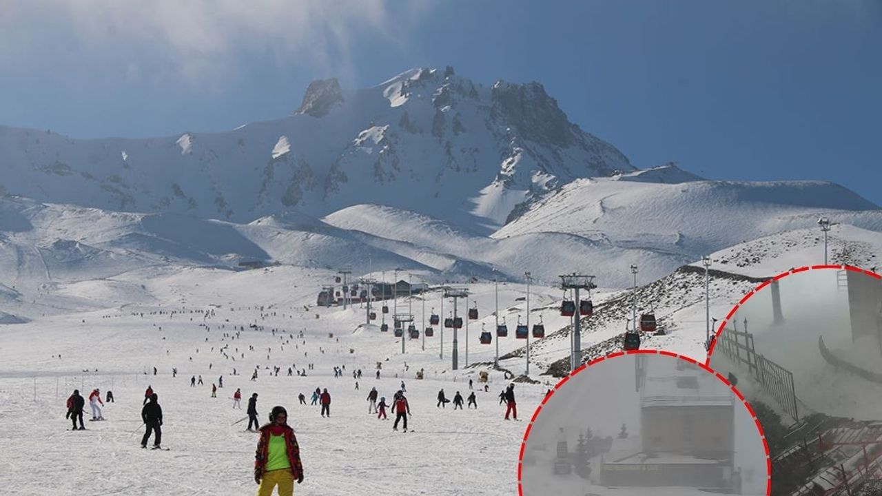 Erciyes kıyameti yaşıyor: Ne pist kaldı ne yol!
