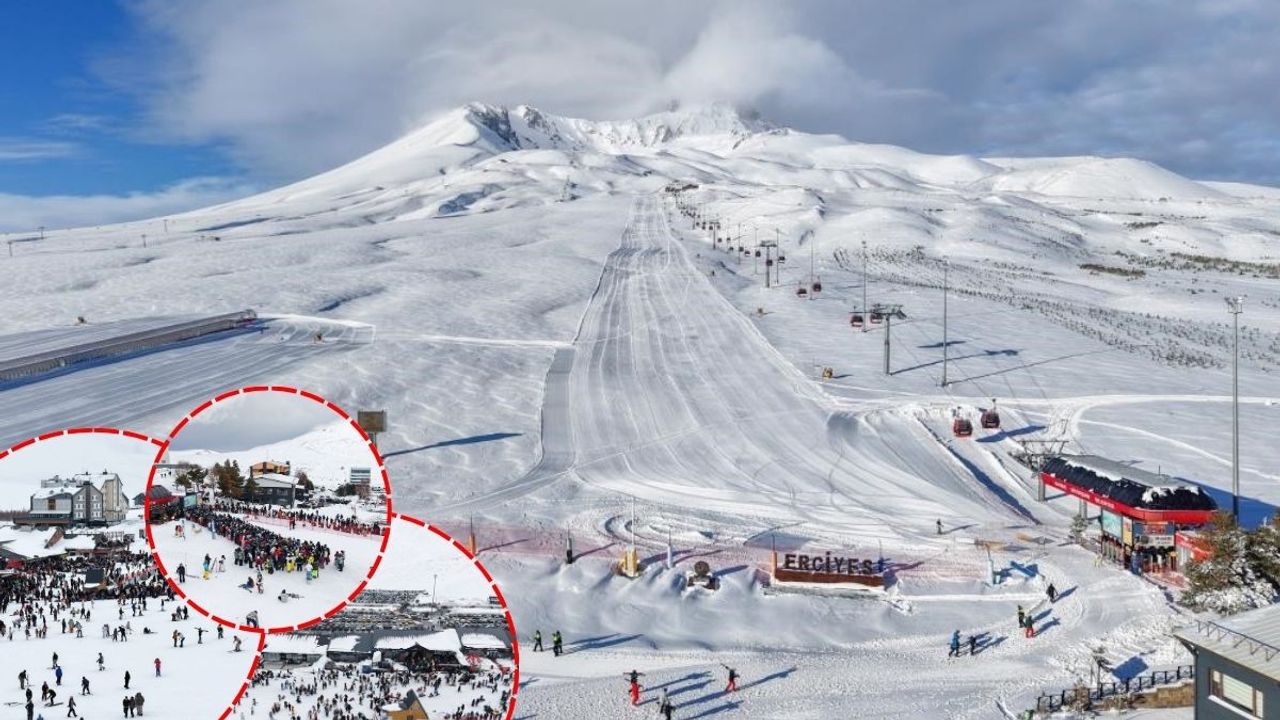 Erciyes Kayak Merkezi’nde bu görüntüler hayal oldu!