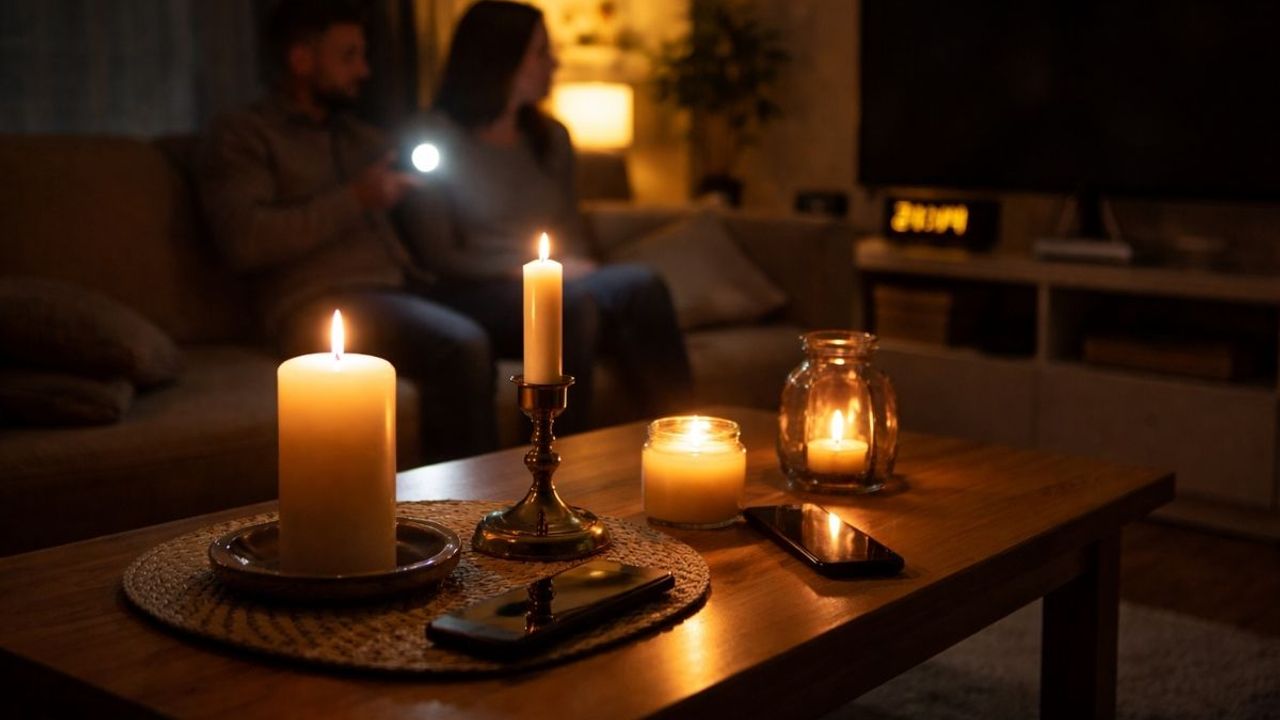 Kayseri’de elektrik yoksa mum var ama tehlikesi büyük!