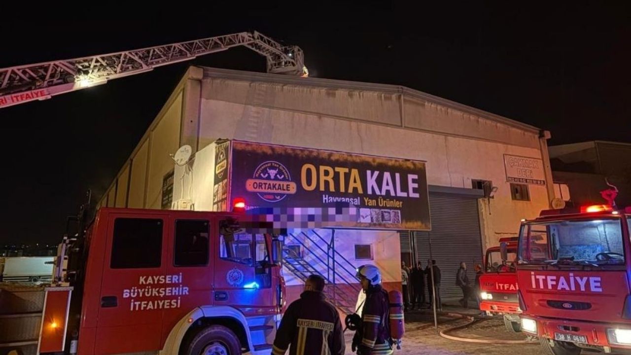 Kayseri’de hayvansal ürünler tesisinde yangın