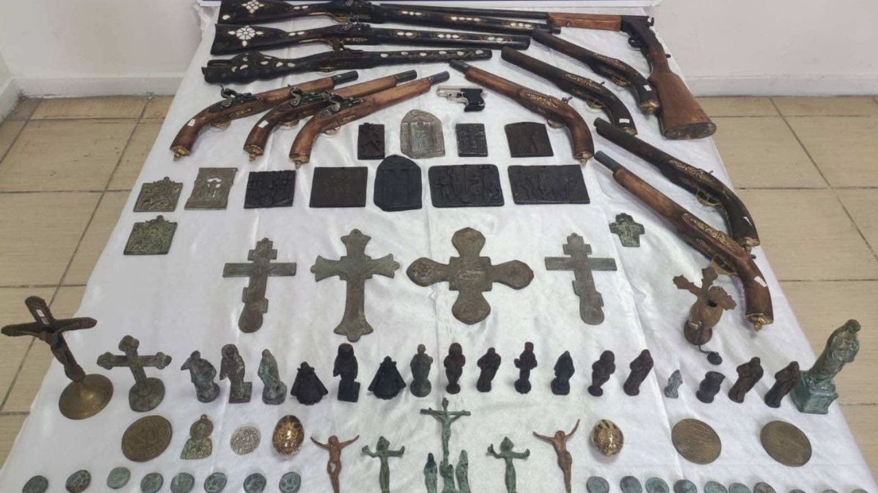 Kayseri’de tarihi eser operasyonu: Roma ve Bizans dönemine ait 80 tarihi eser ele geçirildi