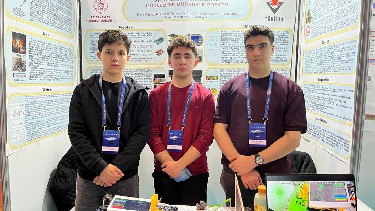 Kayseri'deki öğrencilerden yangın tespit eden akıllı sistem