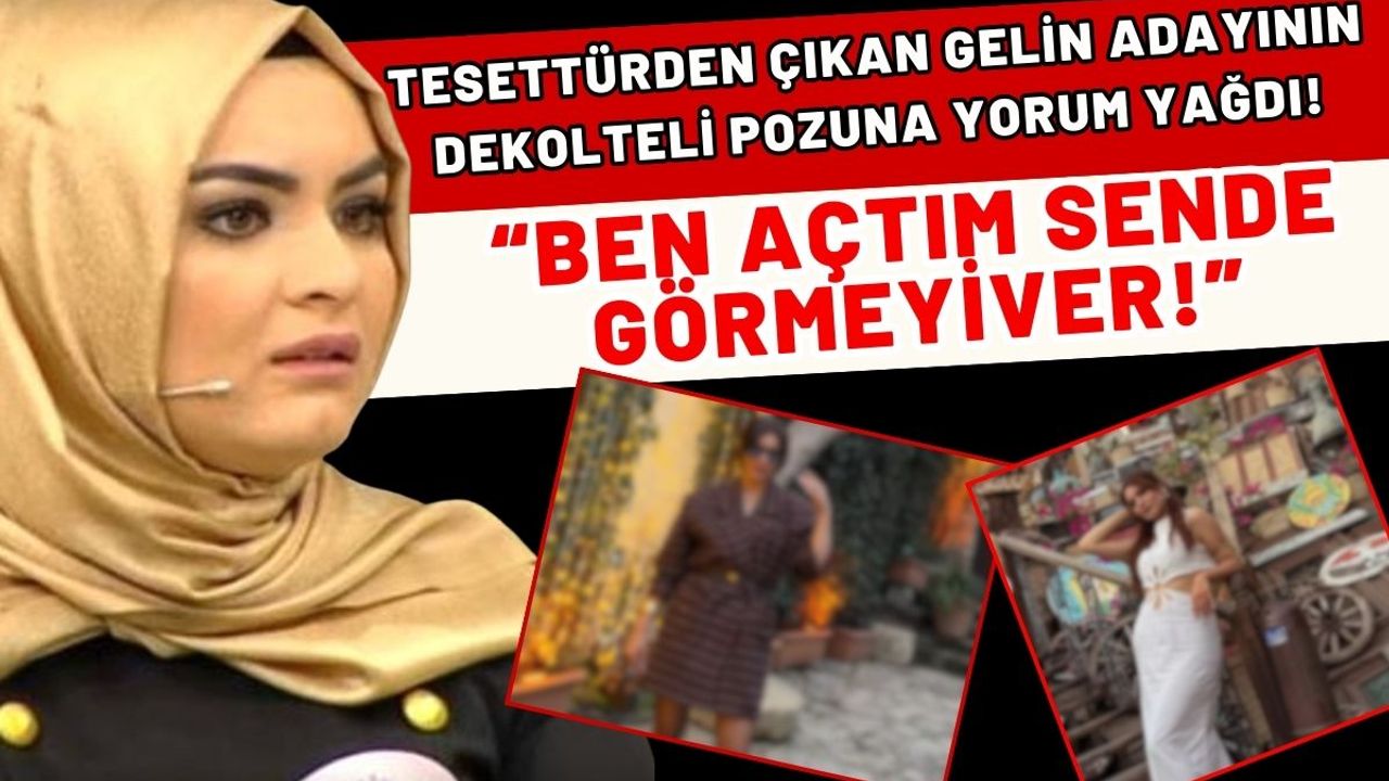 Tesettürden çıkan gelin adayının dekolteli pozuna yorum yağdı: Ben açtım sende bakmayıver!