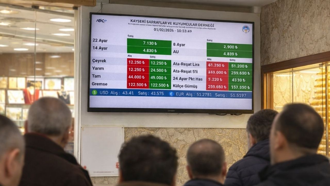 Kayseri'de güncel altın fiyatları! Çeyrek, gram ne kadar, Altın düştü mü?