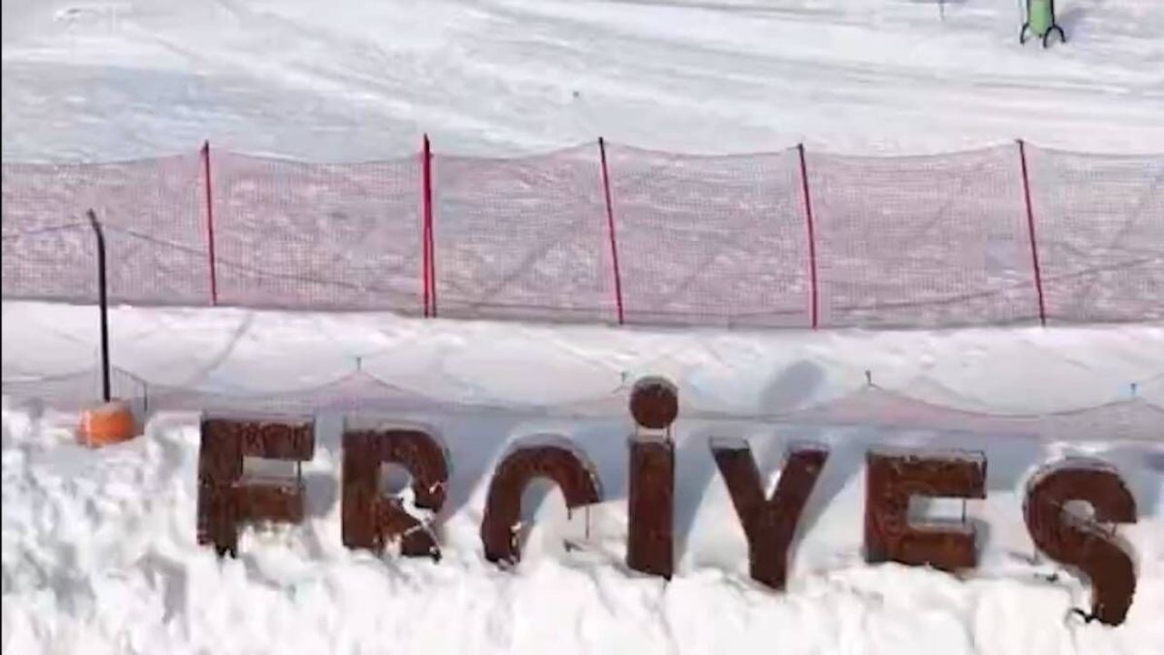 Erciyes’te kar kalınlığı rekor seviyeye geldi