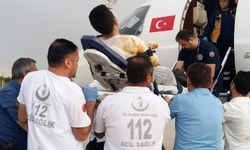 3.derecede yanığı olan hasta ambulans uçakla İzmir'e nakledildi