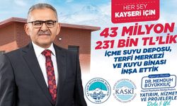  "Depo, Terfi Merkezi ve Kuyu Binası İçin 43 Milyon 231 Bin TL'lik Yatırım Yaptık"