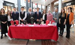 Ahi Evran Mesleki ve Teknik Anadolu Lisesi öğrencileri eserlerini sergiledi 