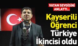 Kayserili Öğrenci Türkiye 2.’si Oldu!