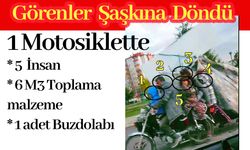 Kayseri'de Tehlikeli Yolculuk: Bir Motorda 5 Kişi!