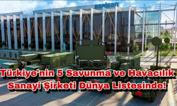 Türkiye'nin 5 Savunma ve Havacılık Sanayi Şirketi Dünya Listesinde!