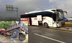 Kayseri Yolunda Yolcu Otobüsü İle Traktör Çarpıştı! 1 Ölü 1 Yaralı