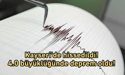 Kayseri’de hissedildi! 4.0 büyüklüğünde deprem oldu!