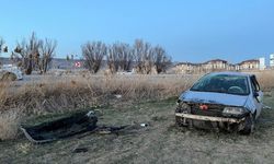 Kayseri'de takla atan otomobil araziye uçtu!