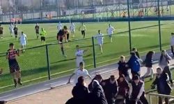 Kayseri'de U15 ligi maçında ortalık savaş alanına döndü! Tekme ve yumruklar havada uçuştu