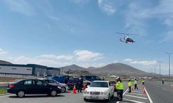 Kayseri'de trafik Cayrokopter kullanılarak havadan denetlendi