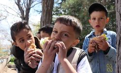 Kayseri'de miniklerin unutulmaz günü! İlk defa hamburger yediler
