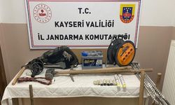 Kayseri'de define avcılarına geçit yok! 5 kişi suçüstü yakalandı!