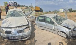 Şarampole devrilen araç hurdaya döndü! 3 yaralı!