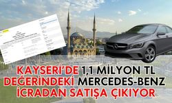 Kayseri’de 1,1 milyon tl değerindeki Mercedes-Benz icradan satışa çıkıyor